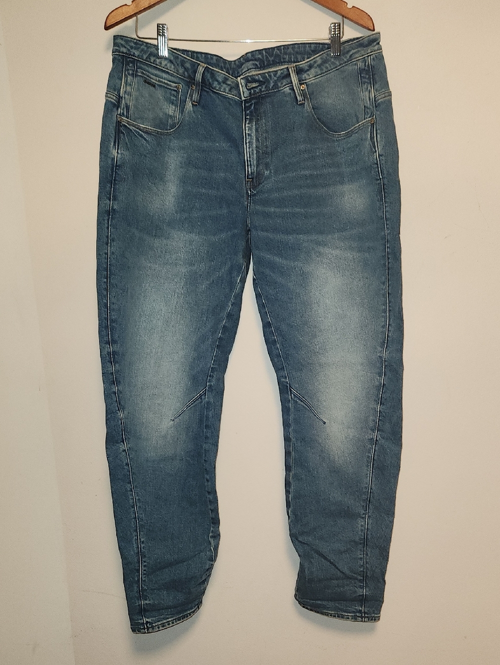 G-Star Raw Arc 3D Low Boyfriend WMN Tapeted Leg Blue Washed Jeans Size W33-L32 - Picture 5 of 13